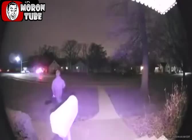 Video :A package thief has the right to a lavish welcome committee